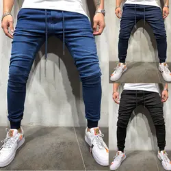 2019HOt мужские брюки карго с несколькими карманами, однотонные штаны для бега, фитнеса и фитнеса, повседневные штаны