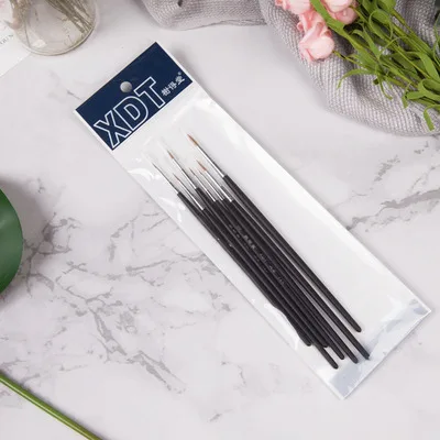 7pieces /lot 00000#~3# Pointed Painting Brush Outline Pen Combo for Gundam Model Building Military Model DIY XXT725 6