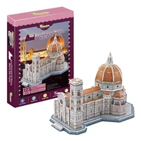 Educational Toys Famous Architecture Model 3D Jigsaw Puzzles For Adults Osaka Peles Bran Castle Las Ventas Toys For Children 2