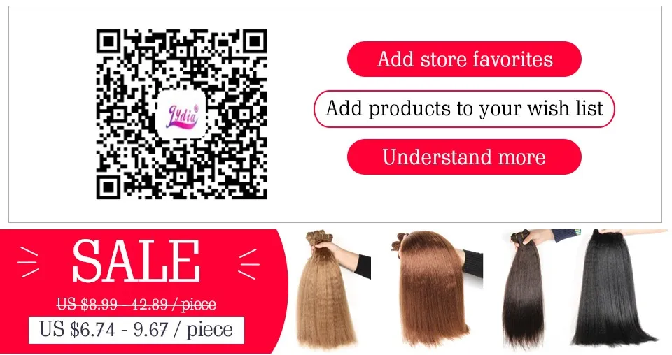 Lydia 1PCS/Pack perwersyjne proste włosy tkania 12-24 cala Pure Color syntetyczne Wave przedłużanie włosów dla Black Women wiązki włosów -