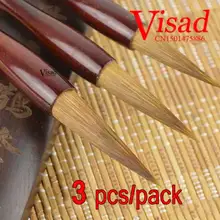 3 шт./компл. Китайская каллиграфия кисти ручка с шерсть ласки кисть для письма художественная кисть