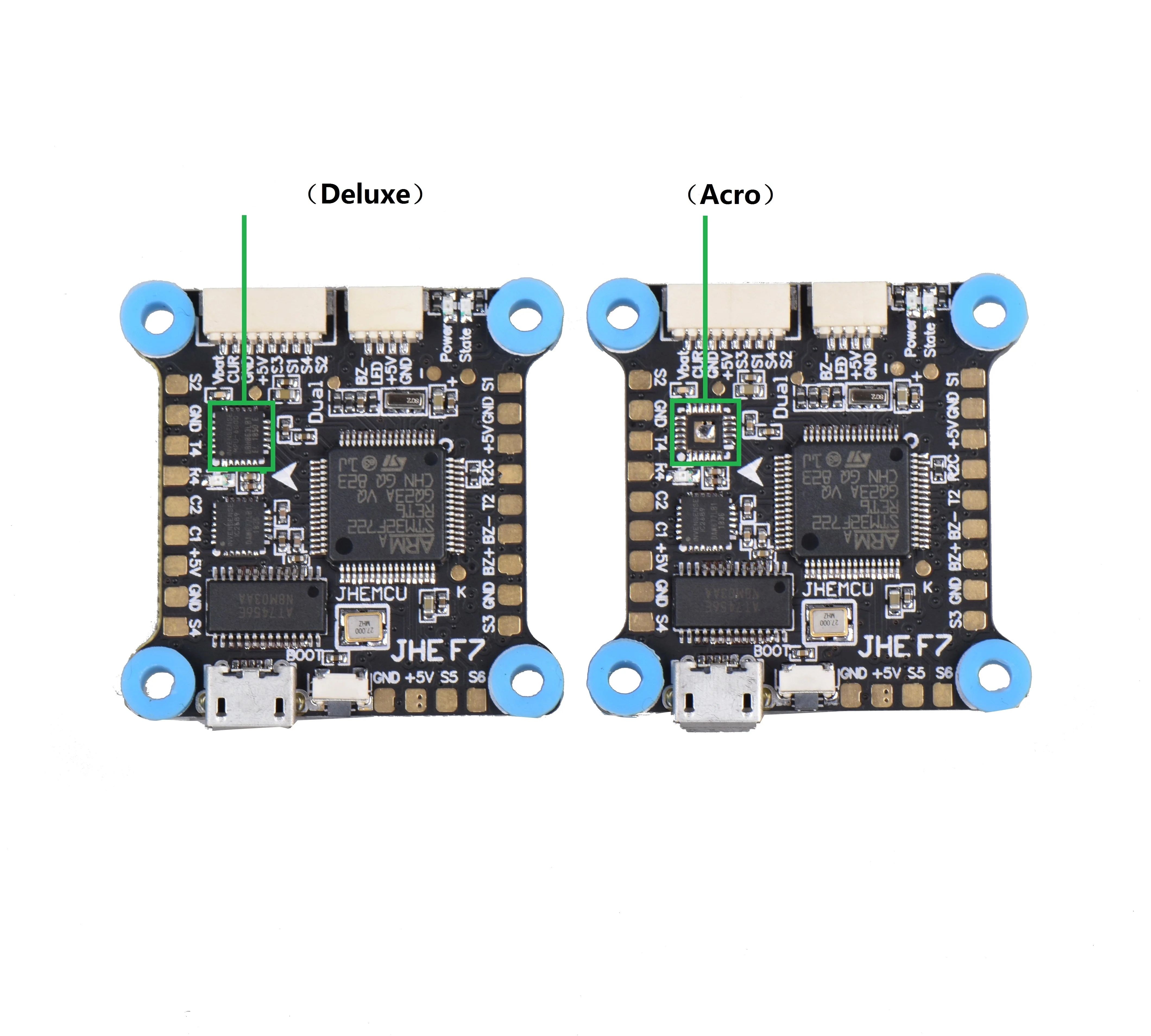JHEMCU двойной гироскоп F7 Контроллер полета AIO OSD 5V 8V BEC &amp черная коробка 30 5x30 5 мм для