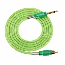 Татуировки распределения питания татуировки Клип шнур Питание RCA кабель для профессиональных зеленый