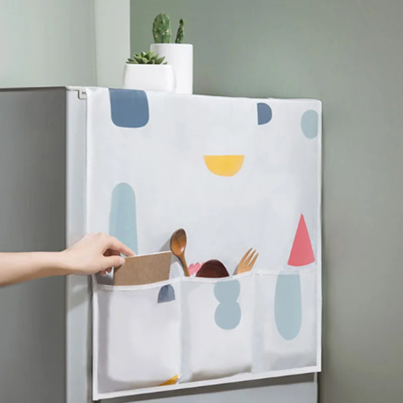 

Multifunctional Creative PEVA Refrigerator Hanging Bag Kitchen Waterproof Dust Cover Hanging Cloth Household Goods Storage Bag
