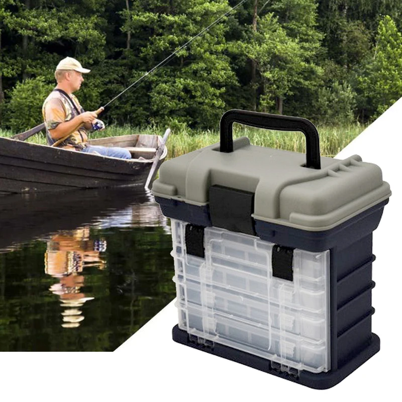 5-Drawer Fishing Tackle Box Plano Lures Storage Tray Bait Case Organizer Tool