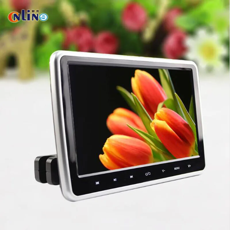 2 PCS 10.1 Inch 1024*600 Car Headrest Monitor DVD Player USB/SD/HDMI/FM TFT LCD Screen Touch Button 32 Bit Game Remote Control | Автомобили