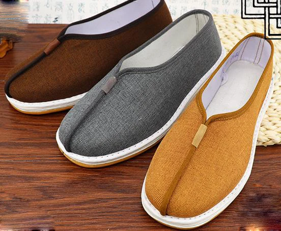 

high-grade Cotton&linen monk shoes shaolin monks shoes lay meditation zen nun martial arts lohan/arhat sneaker gray/brown/yellow