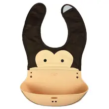 Нагрудник для мальчиков и девочек водоотталкивающий нагрудник Силиконовое полотенце детский нагрудник с милым рисунком Bib