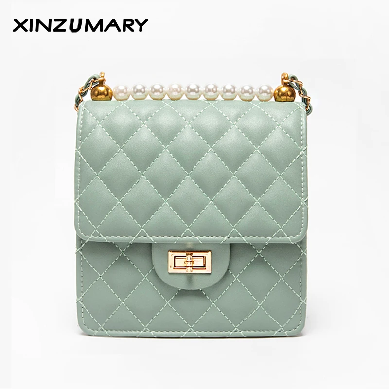

Luxury simple small shoulder bag for women messenger bags ladies Green leather handbag purse with Evening bag female crossbody b