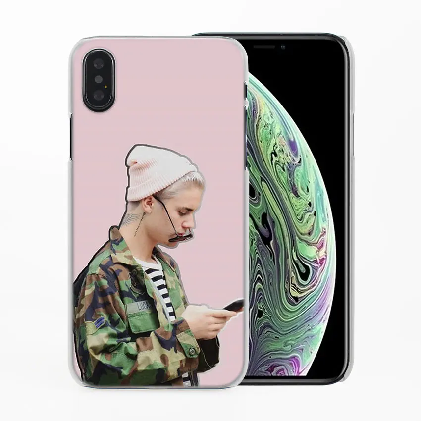 JUSTIN BIEBER Pattern Transparent Hard Phone Cases for Apple iPhone X XS XR XS MAX 6 6s 6Plus 7 8 Plus SE 5S
