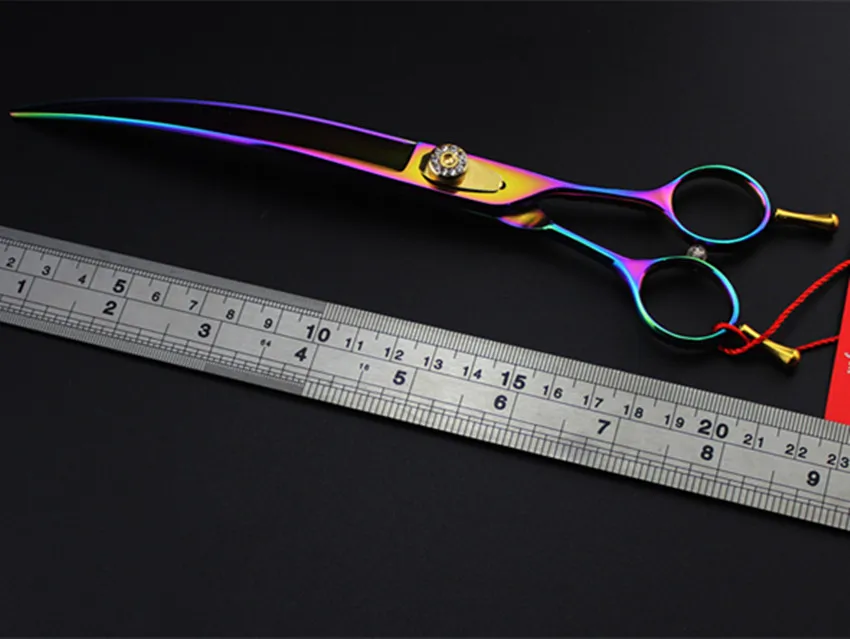 Высокое Качество Японии 440C 4 комплекта 8 дюймов Pet Ножницы стрижка собак истончение волос ножницы парикмахерские инструменты
