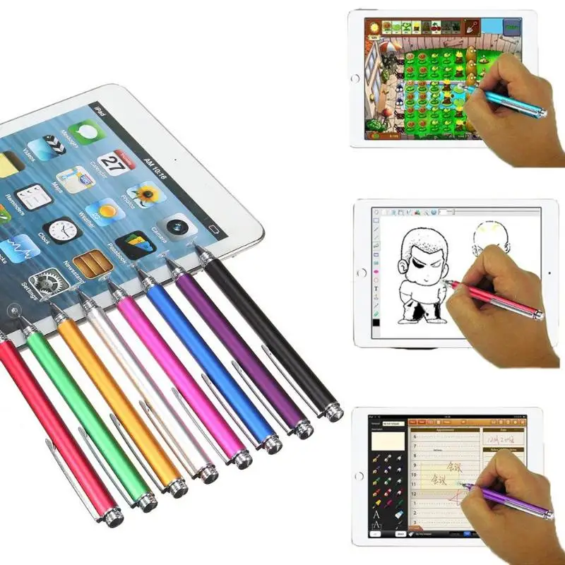 12 5 см стилус тонкий круглый емкостный для планшета IPad 2 3 4 air mini черный золотой