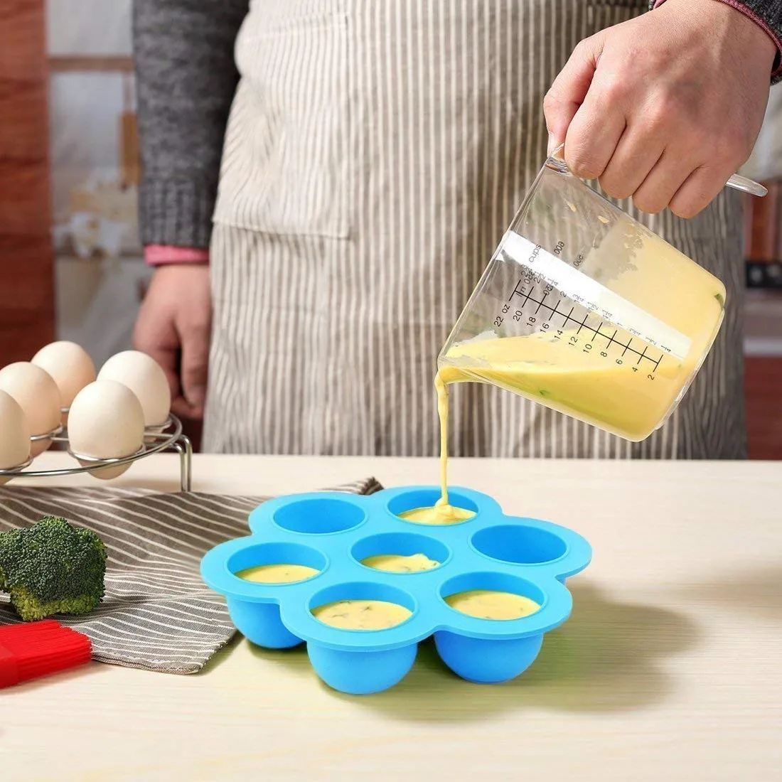 

Silicone Egg Mold For Pot Accessories Freezer Tray Reusable Container kichen Tools Cake Pancake Mould Ice Cube Freezer Tray