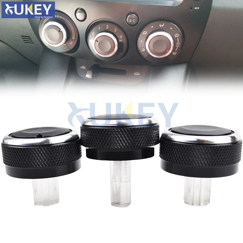 

3PC/LOT FIT FOR MAZDA 2 M2 DEMIO 07-14 SWITCH KNOB KNOBS HEATER HEAT CLIMATE CONTROL BUTTONS DIALS FRAME AC AIR CONDITIONING