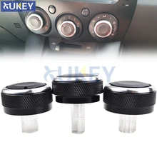 Pomos de interruptor para coche MAZDA 2 M2 DEMIO 07-14, botones de calor, CONTROL de aire acondicionado, marco de aire acondicionado, CA, 3 uds./lote