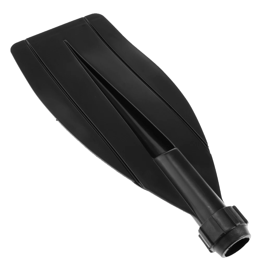 1 Pcs 13.9x3.7cm PVC Screw-On Kayak Curved Paddle Blade Rowing Boat Canoe Oar Leaf Attachment Replacement Black