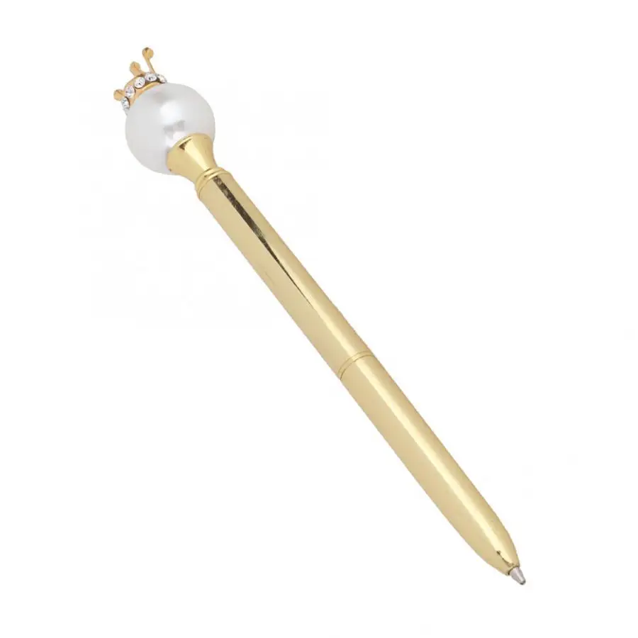 

ball pen Pearl Head Metal Ball Pen Business Signature Pen Office School Supplies Stationery Gift ballpoint gel pen