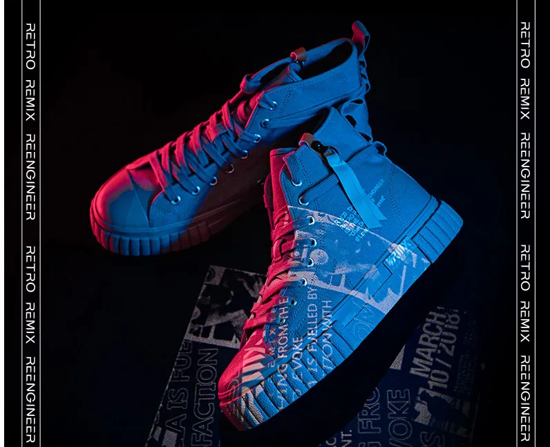 

361 women's shoes 2018 winter new 361 degrees high to help warm shoes shoes canvas shoes women's