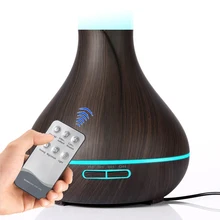 300ml Aroma Humidifier Aromatherapy Diffuser Essential Diffuser Air Vaporizer for Office Remote Control Wood Huile Essentiel