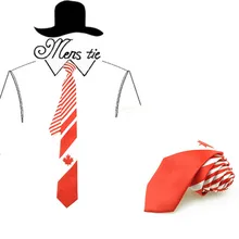 Красные галстуки канада флаг свободного покроя полиэстер галстуки классические мужские галстук Cravate костюмы галстуки Vestidos бизнес свадьба рулевой