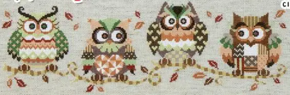 

Gold Collection Lovely Counted Cross Stitch Kit The Owl Family Owls Bird SO