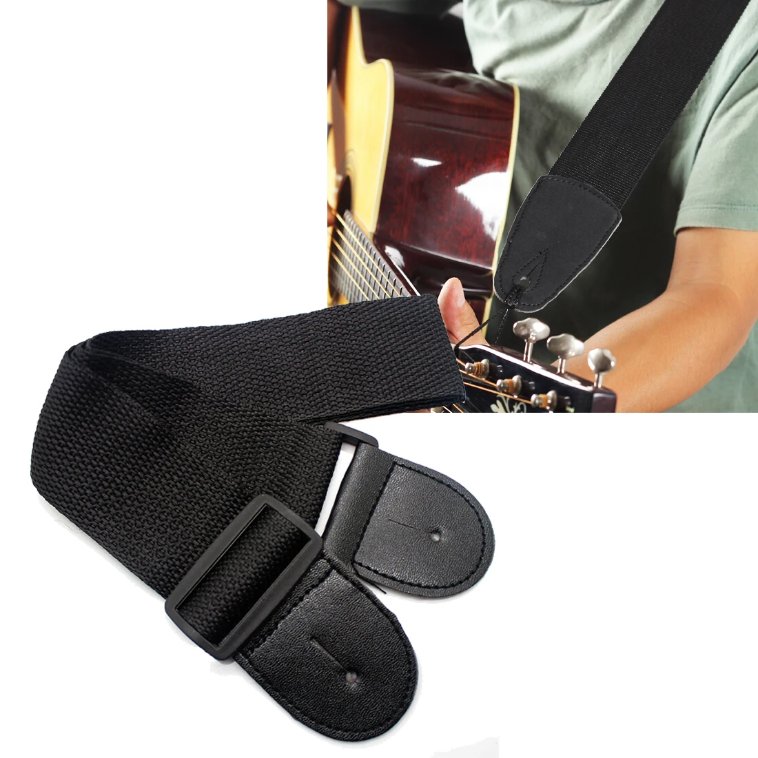 High Quality 1 Pcs Electric Acoustic Bass Guitar Strap PU Leather