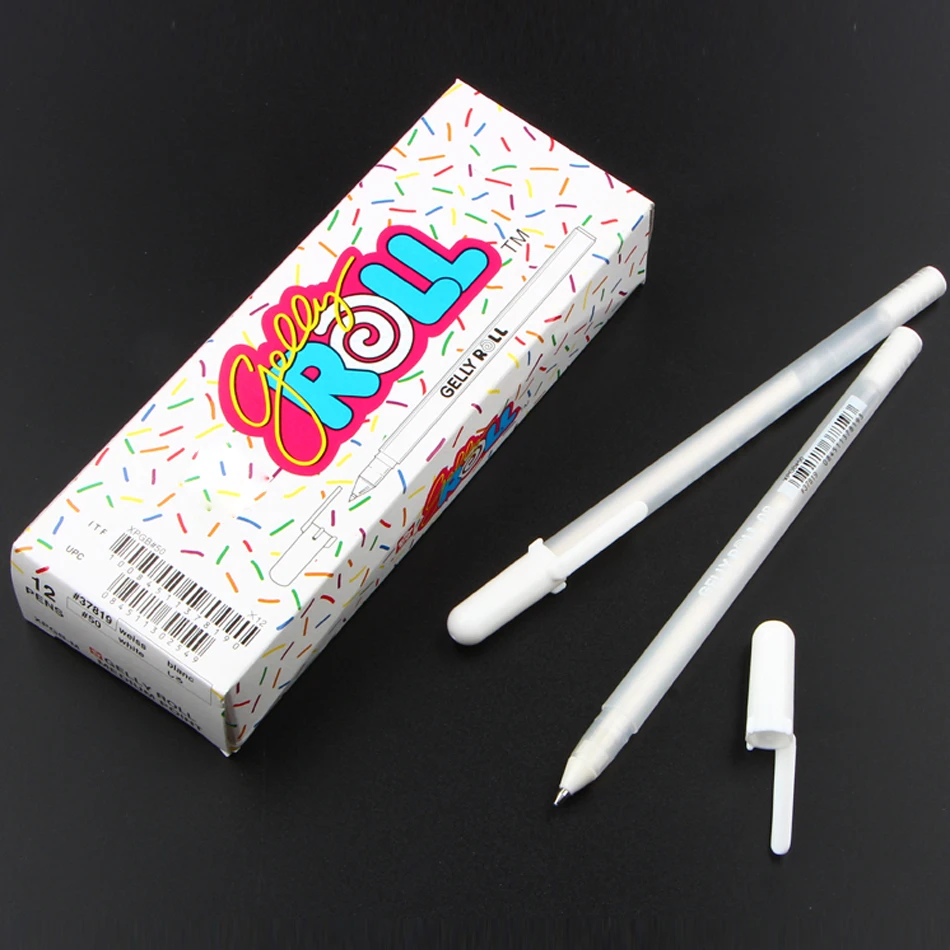 Японский импортный желе рулон 0,8 мм Белый Цвет гелевая ручка лайнер для художественного маркера дизайн комикс/манга Живопись принадлежности