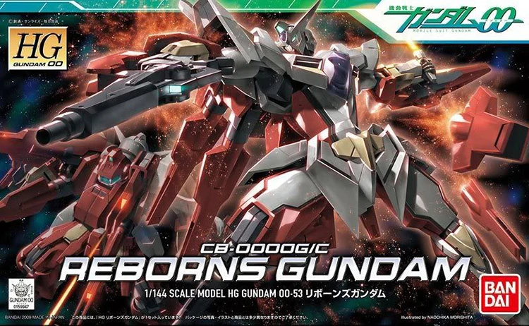 

Bandai Gundam 59947 00 HG 1/144 Reborns Mobile Suit Assemble Model Kits Anime Action Figures Toys for children Gift