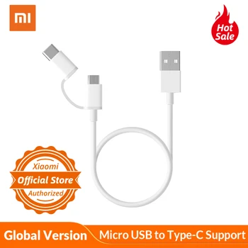 

Global Version Xiaomi Two in One Charging Cable Micro USB to Type-C Support Fast Charge for Xiaomi Smart Phone Xiaomi Mi Pad