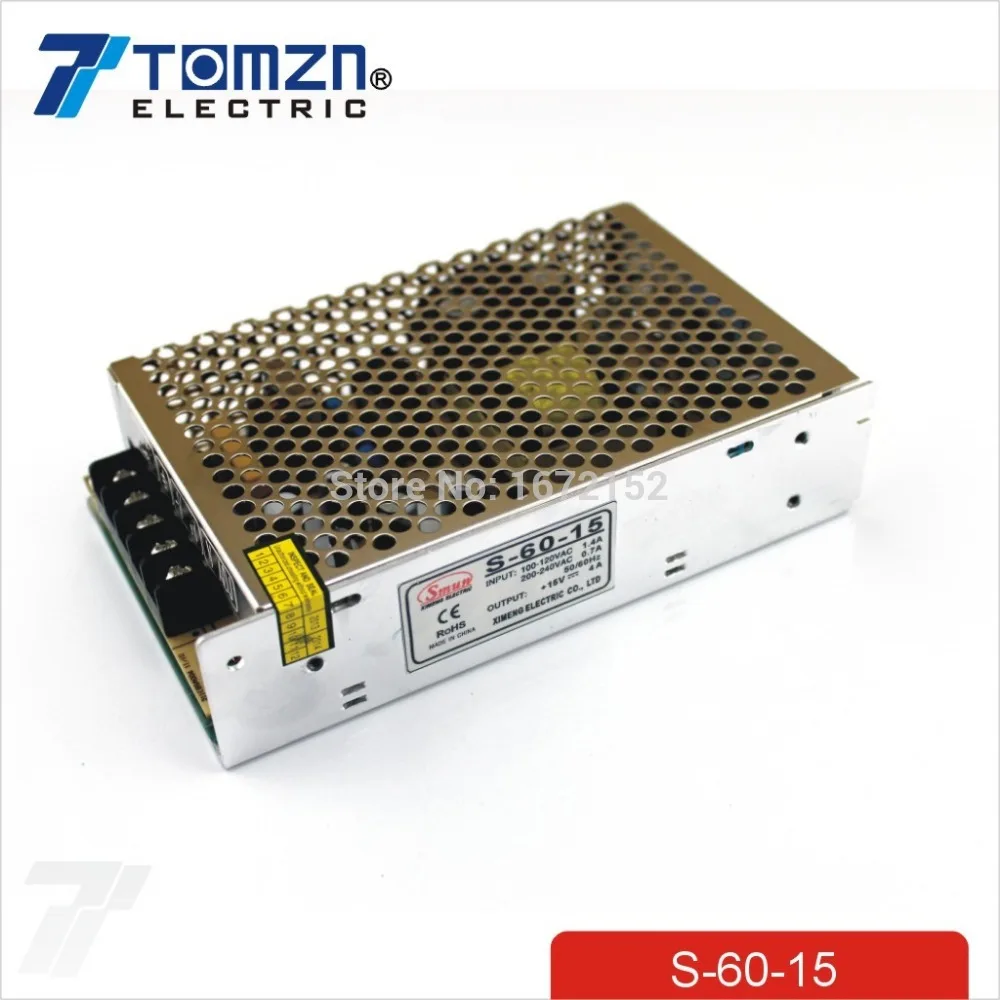60W 15V 4A Single Output Switching power supply for LED Strip light