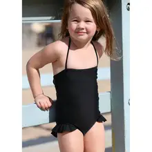 Купальники для девочек; коллекция года; детская одежда для купания для девочек; Детские подвязки бикини без рукавов для девочек; пляжный Цельный купальник; A1