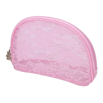 

Fashion Women Lace Makeup Bag Daily Use Toiletry Bag Travel Zipper Shell Bag Organizer Girls Cosmetics Storage Pouch Necessaire