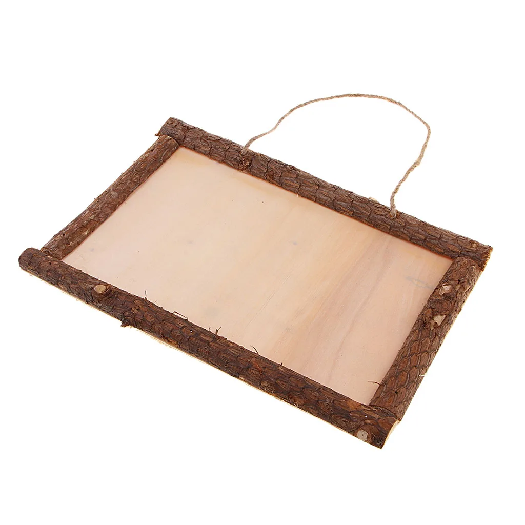 Wooden Photo Frame Vintage Style Blank Wood Picture Frame Sign Plaque for Rustic Wedding Decoration, Home Decor Crafts