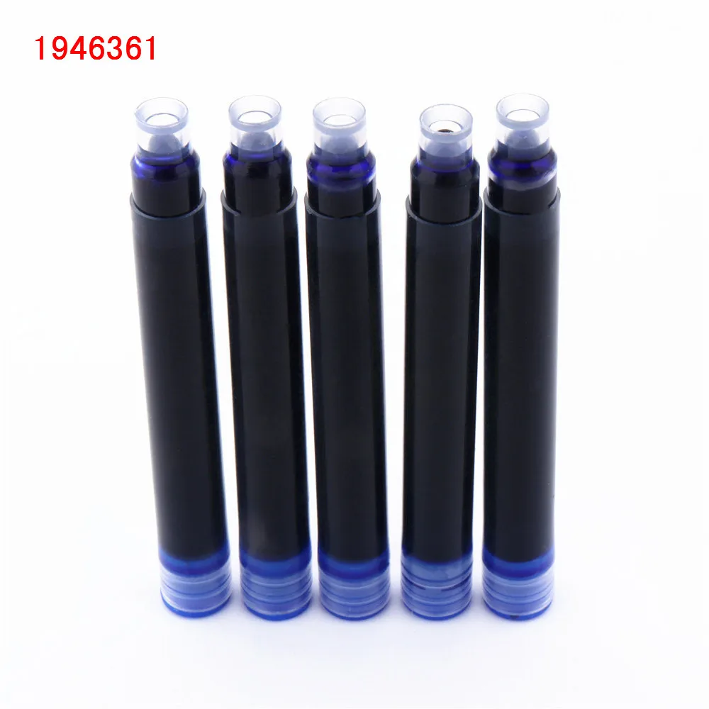 Новинка Jinhao, 2 шт, перо, 5 шт, синяя чернильная ручка, Лебединая ручка, для школы, студентов, офиса, для обучения детей, авторучка, Новинка - Цвет: Ink Blue