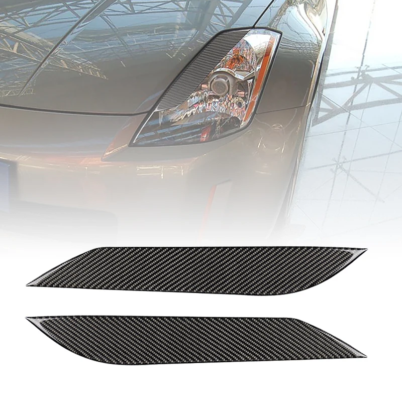 2шт автомобильные фары брови украшения крышка для Nissan 350Z 03-08 FAIRLADY набор