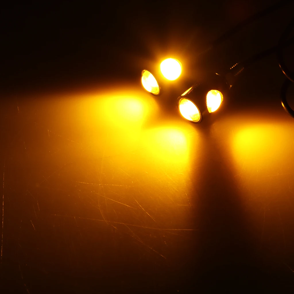 Amber LED SMD Motorcycle Car License Plate Stud Screw Bolt Light Lamp Bulb Aluminum Housing Rubber Stand