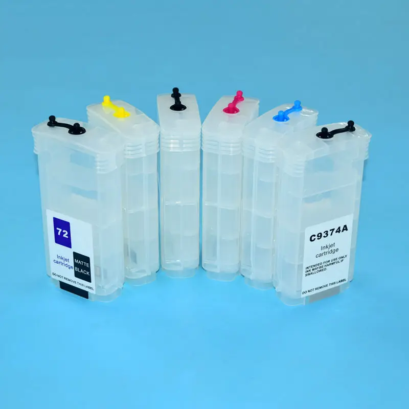 Cartucho de Tinta Recarregável para hp Cores para Hp727 Designjet T930 T1500 1530 2500 2530 Impressoras 280ml 130ml 6 T920 3 Cheap Cartuchos de tinta