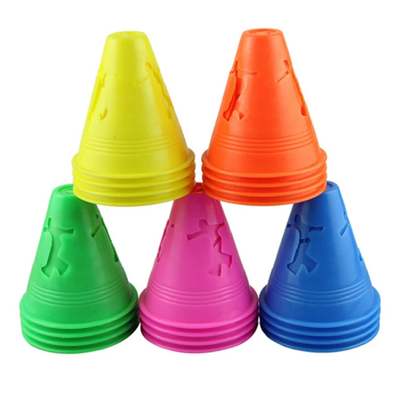 10pcs New inline skating Skate Football Speed Training Equipment Space Marker Cones Roller Slalom skate football training tool