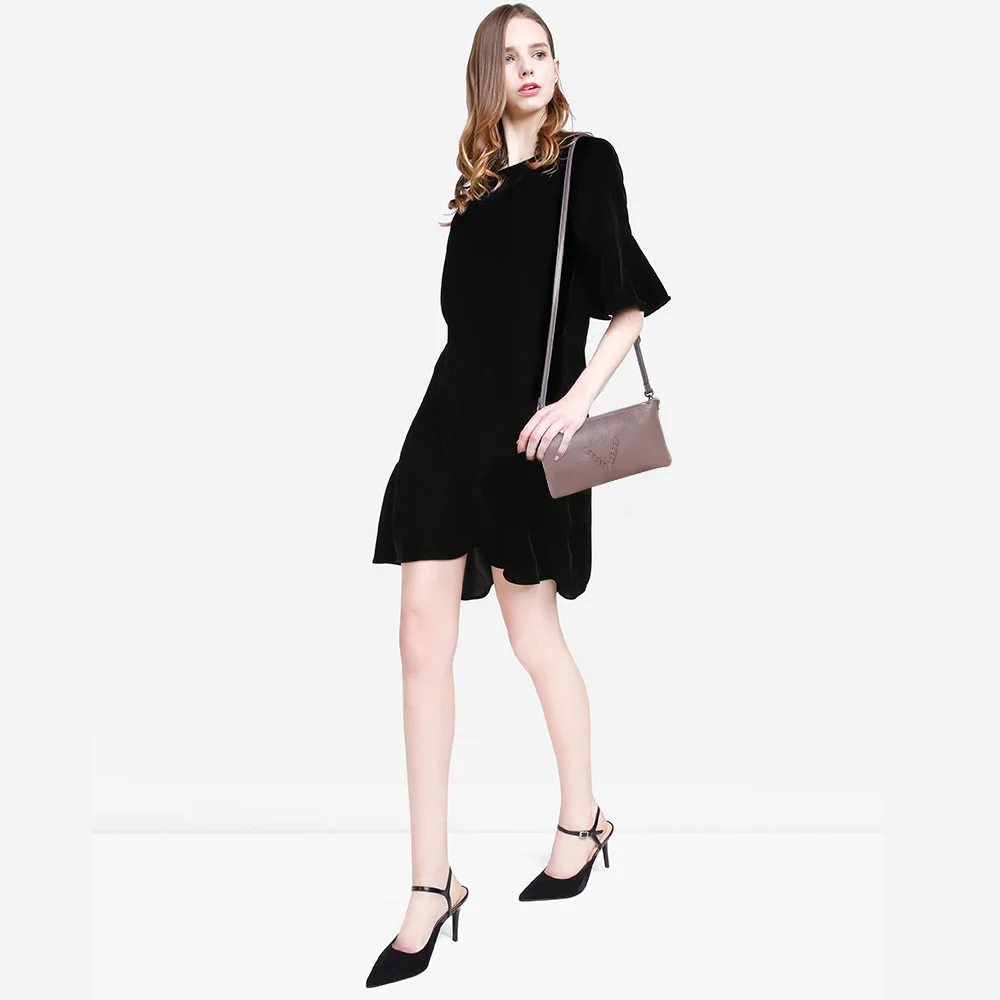 Zency 7 ألوان خمر النساء يوم براثن سحر الأرجواني الوردي 100% جلد طبيعي أزياء سيدة رسول Crossbody أكياس