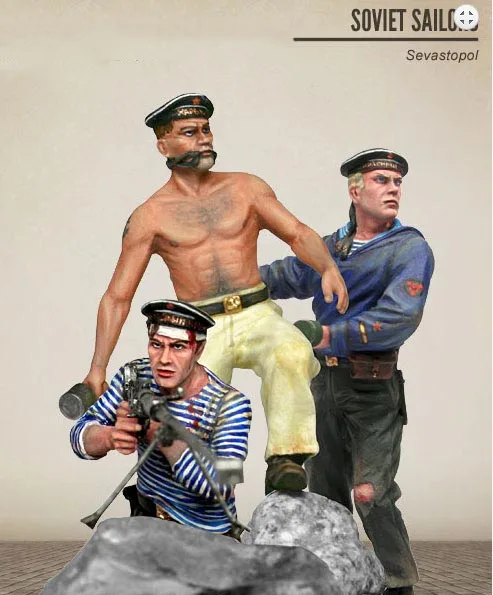 Soviet Sailors - Sevastopol - 3 Figures 