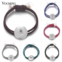 10 шт./лот резинка для волос с имитацией груши Vocheng оснастка талисманы Кнопка ювелирные изделия 18 мм 6 цветов женские аксессуары для волос ювелирные изделия NN-554* 10