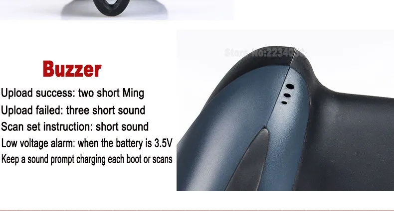 Scanners de Código de Barras sem Fio Scanner de Código de Barras Scanner a Laser de Alta Qualidade para o Mercado Atacado Handheld Leitor Pos Barcode 433 Mhz 12 Cheap bar code scanner