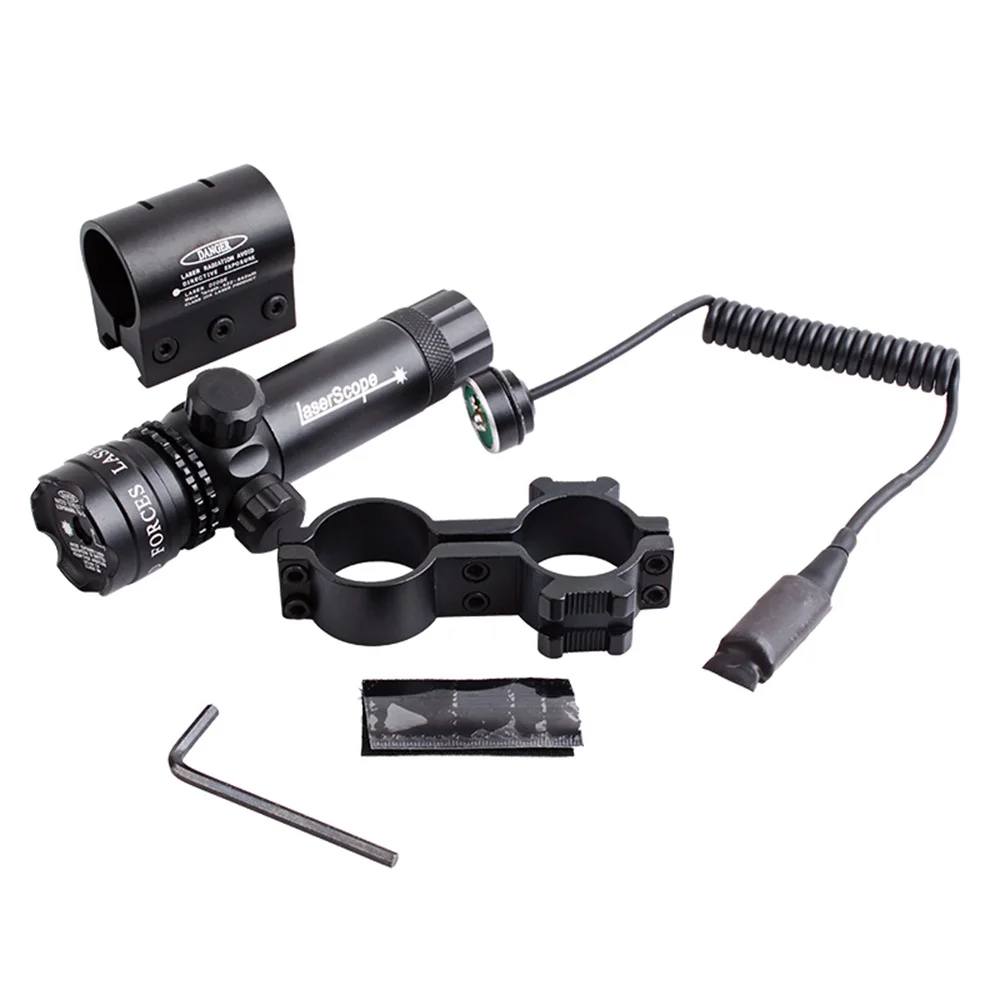 

BIJIA Tactical Hunting Red/Green Laser Sight Scope 20mm Rail Picatinny Mount Gun Outside Adjust For RifleScope
