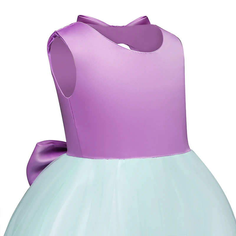 Платье для маленьких девочек; фиолетовые платья с открытой спиной и вышивкой; Детские платья для маленьких девочек; вечерние платья для свадьбы
