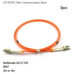 5 шт. дуплексный CLC/UPC-CLC/UPC-Multimode (62,5/125) OM1-2.0mm Zipcord-2m или 4 м патчкорд из оптического волокна/перемычка