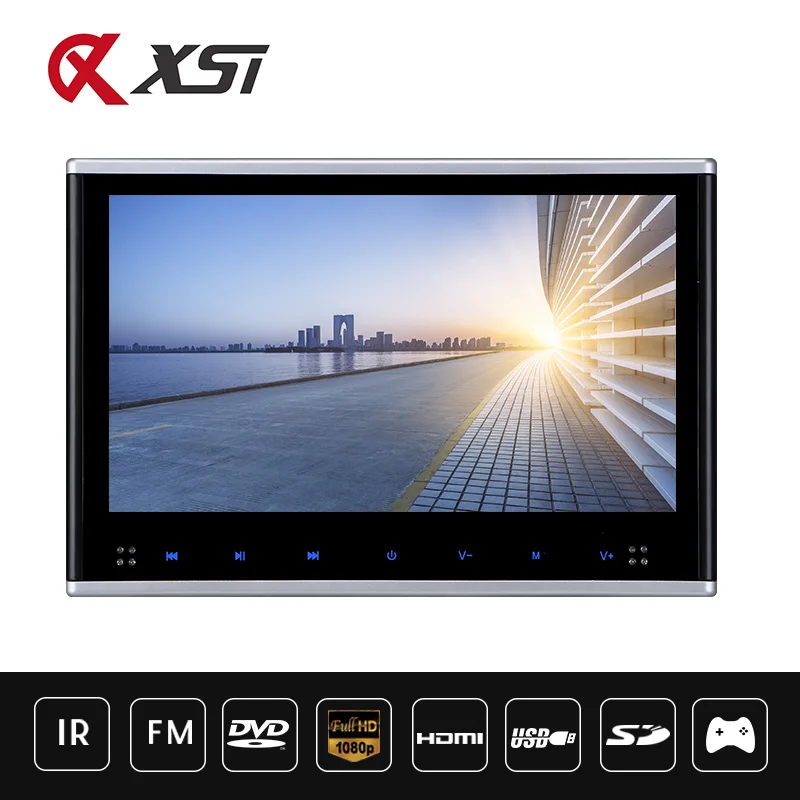 

10.1" HD Digital TFT LCD Screen Auto Car Headrest Monitor USB/SD/HDMI DVD Player IR/FM/Speaker MP5 with Game Disc Remote Control