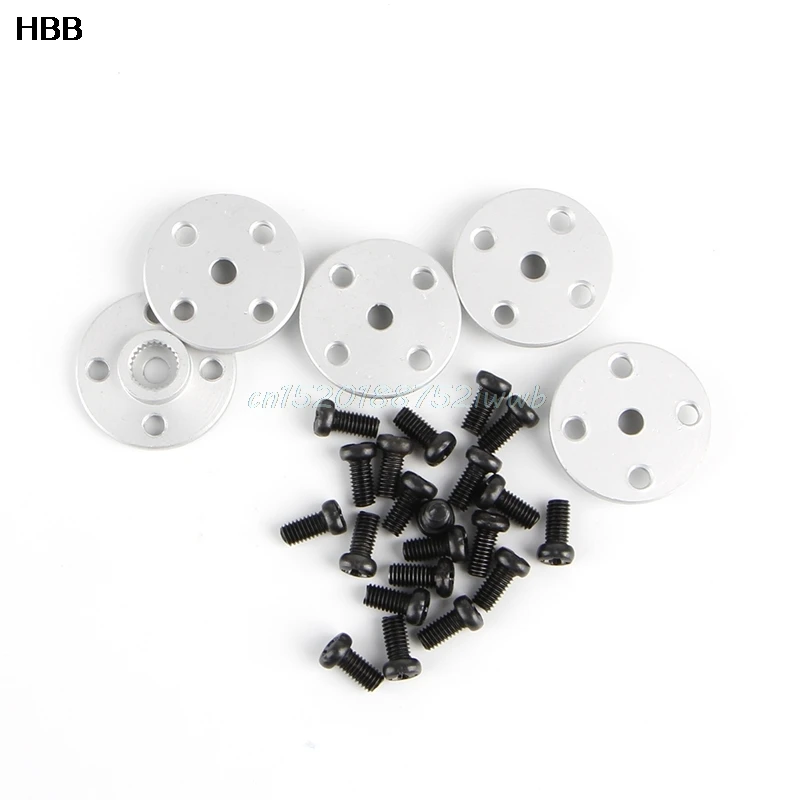 

5 x 25T Servo Arm Metal Horns For MG995 MG996 RC Servos Robot Arm Round #T026#