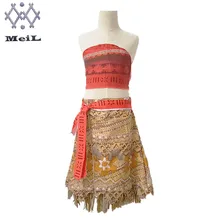 Костюм Моаны для девочек; одежда для маленьких девочек; детское летнее пляжное платье; Детские платья для костюмированной вечеринки на Хэллоуин; одежда