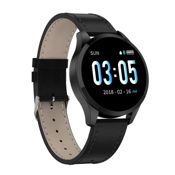 

2019 Leather strip Q9 Smart Watch Men Women Waterproof HR Sensor Blood Pressure Monitor Fashion Fitness Tracker Smartwatch