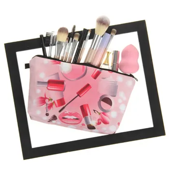 

2020 New Fashion 3D Printing Women Travel Makeup Case Fashion Brand Cosmetic Bags